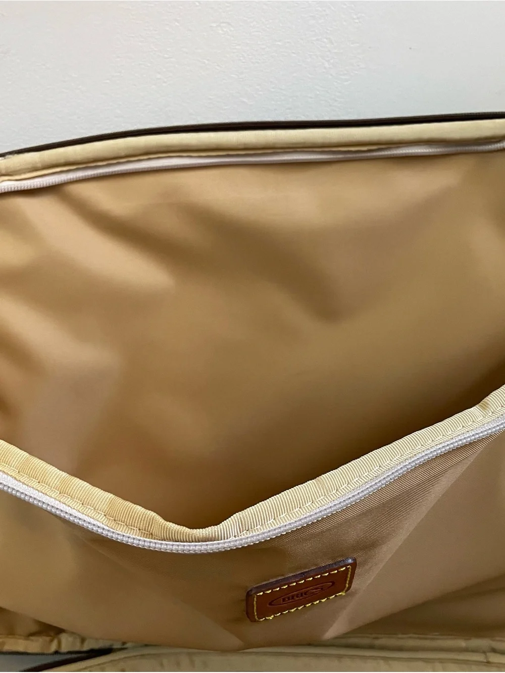 Bric's Dark Brown and Orange Carry-On Suitcase